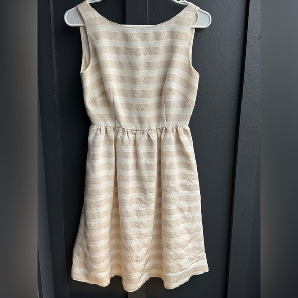 Lilly Pulitzer Cream and White Striped Mini Dress - Picture 3 of 10